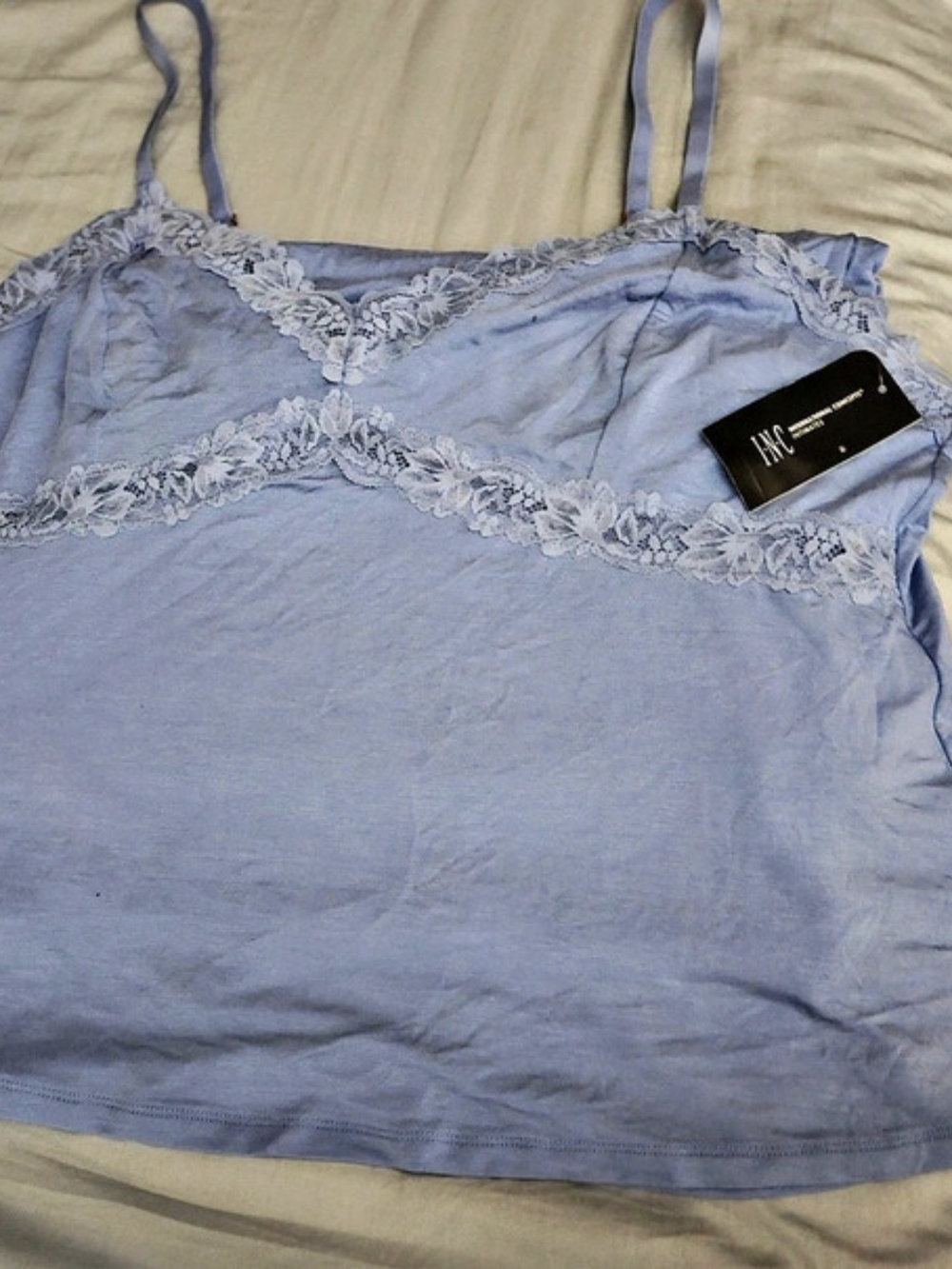 I.N.C Blue Lace Chemise Set XL NWT